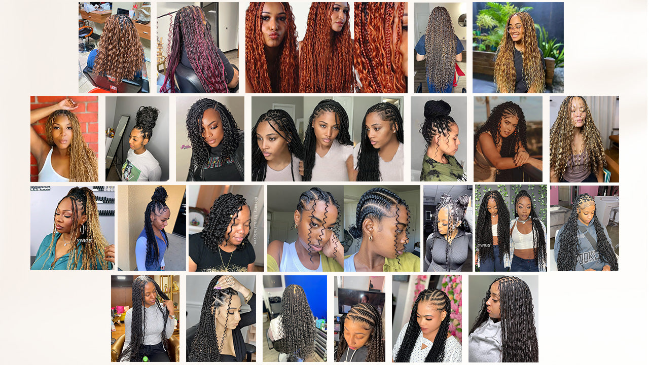 TOP 25 Boho Knotless Braids Hairstyles for 2024 – Ywigs