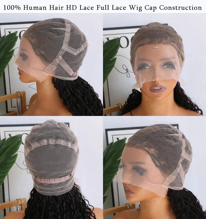 100 Human Hair Full Lace Braided Wig Cap Construction