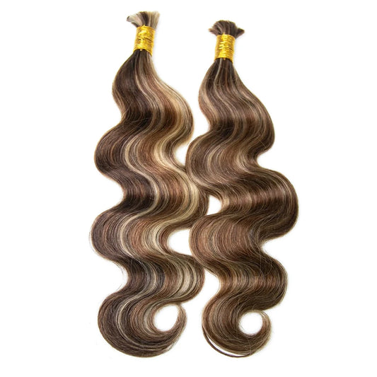 Braiding Hair for Woman Body Wave Bulk Human Mix Color