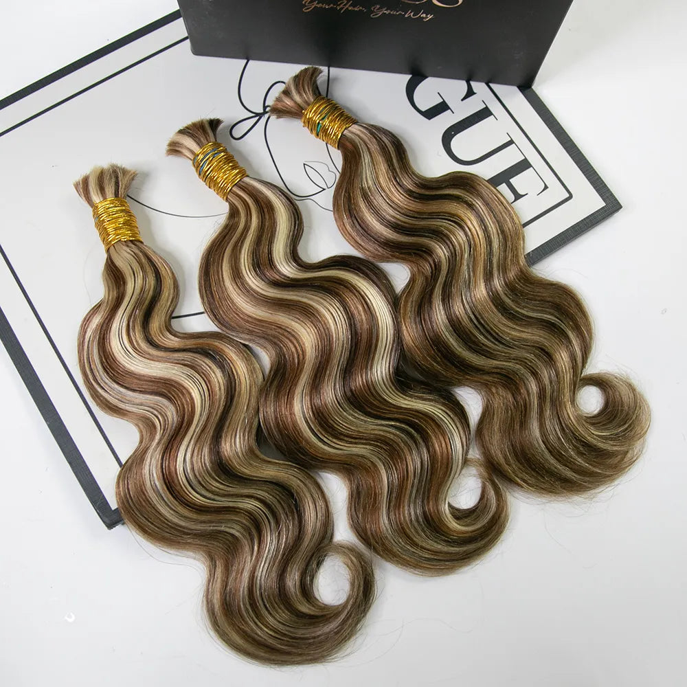 4/27/30/613 Mix Color Blend Body Wave Human Braiding Hair  display picture 2