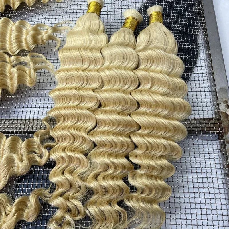 blonde boho knotless braids with human hair 