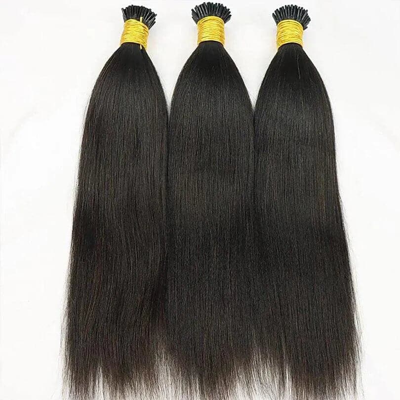 Natural Color Yaki Straight I Tip Hair Extension
