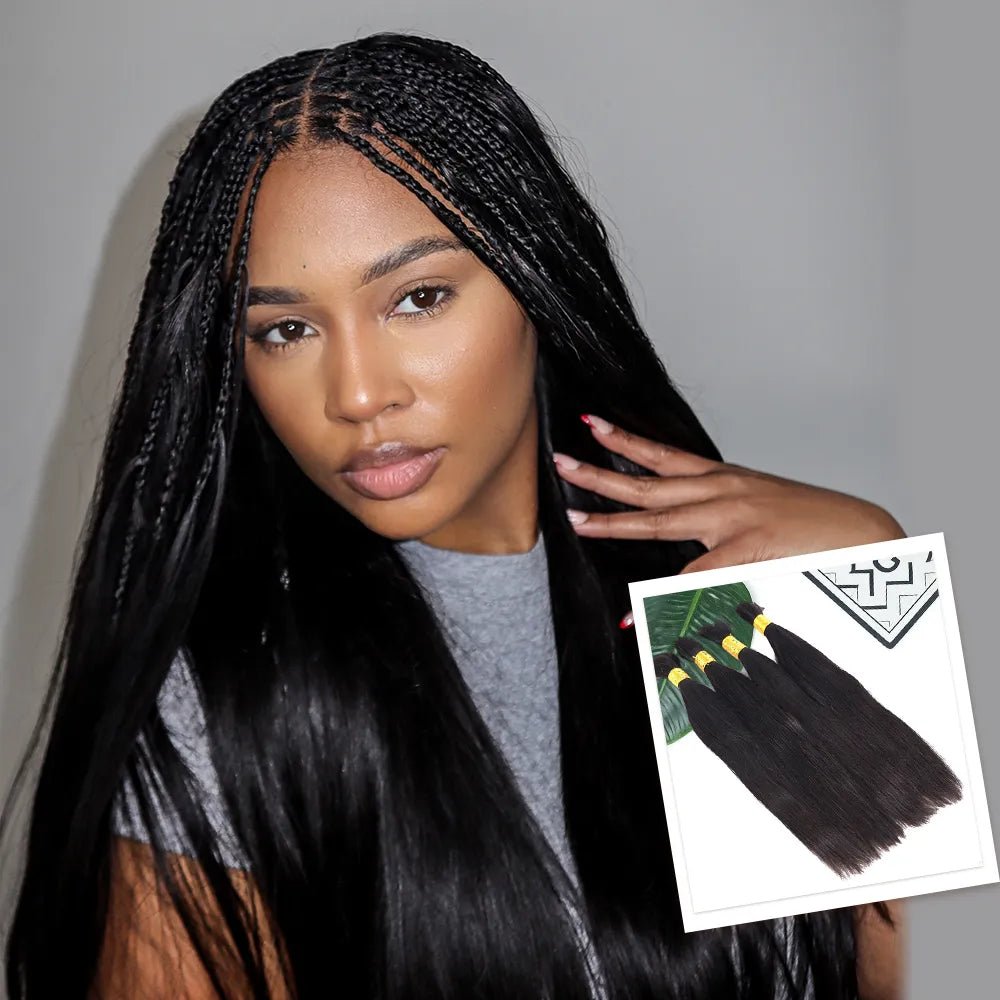 Silky Straight Bulk Hair Extensions for Braiding – Ywigs