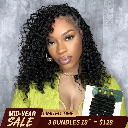 deep wave braiding hair mid year sale