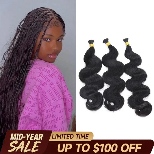 double drawn body wave bulk hair up to $100 off