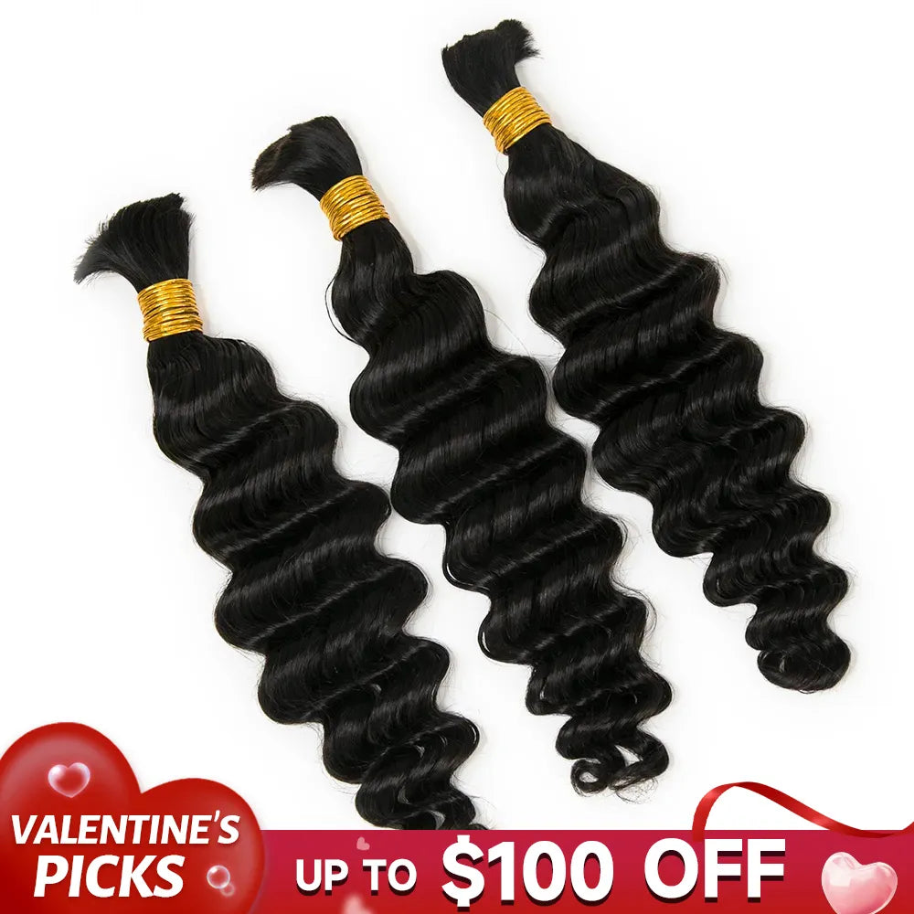 Natural Color Loose Deep Wave Bulk Human Braiding Hair – Ywigs