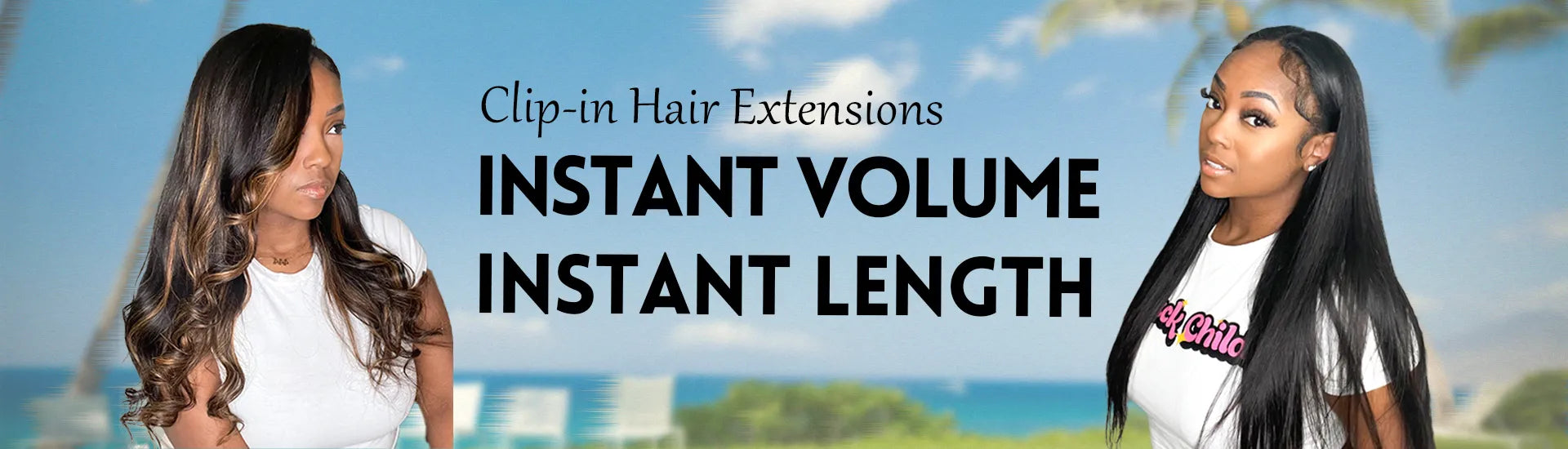Clip-in Hair Extensions for Instant Volume & Length