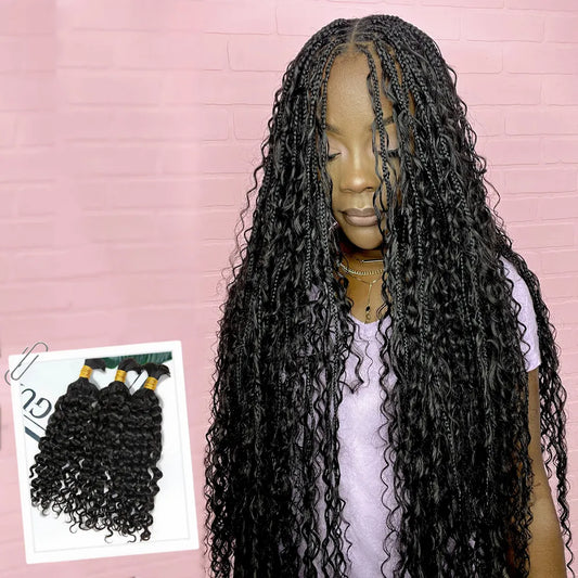natural black water wave bulk hair for black girl
