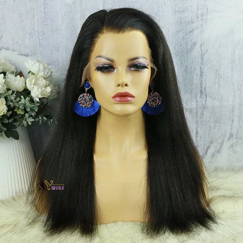 Clear Lace Yaki Brazilian 13 x 6 Lace Front Wig for black women