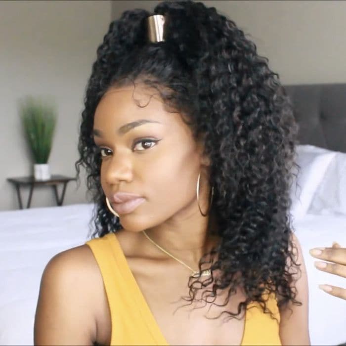 Tight Curl 13 x 4 Lace Front Wigs Human Hair 08