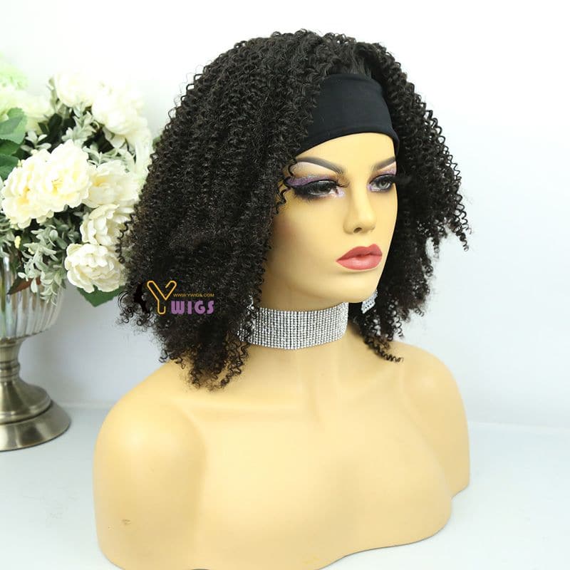 Ashley Kinky Curly Headband Wig Human Hair 5