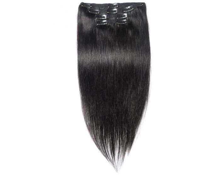 clip in hair extension in straight for black hair