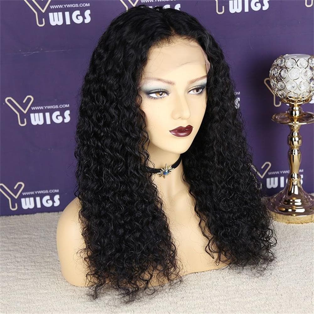 curly hair 13x6 lace front human hair wig