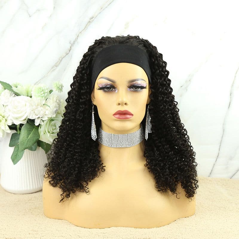 Ella Jerry Curly Human Hair Headband Wig 6