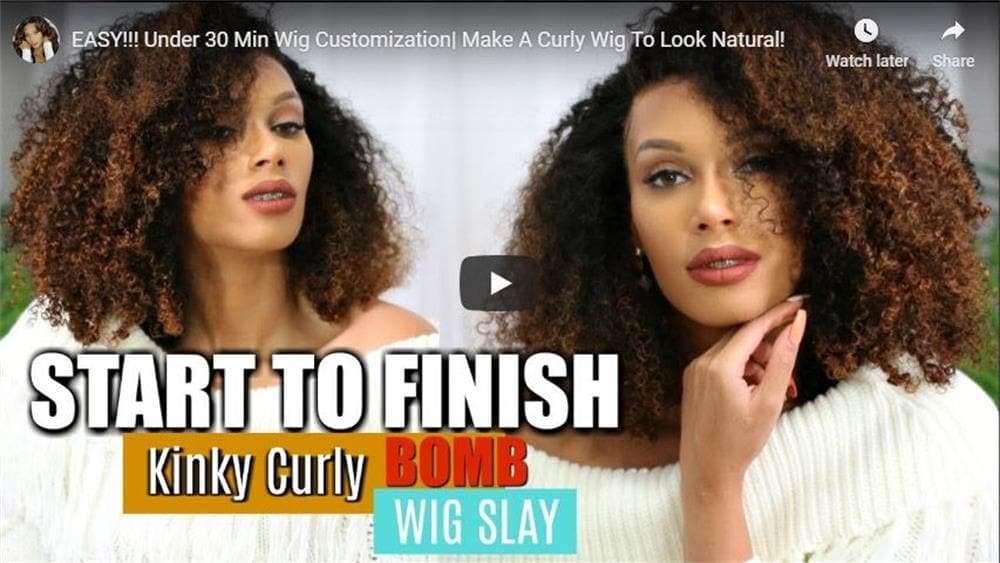 Glueless Brazilian Kinky Curly Bob Wig Human Hair 13 x 6 Lace Front Wig 3