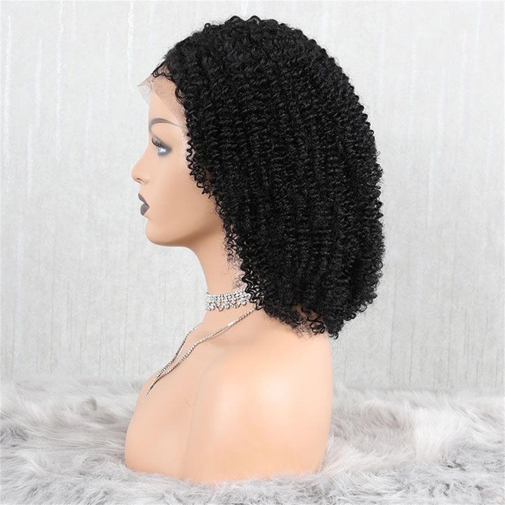 Glueless Brazilian Kinky Curly Bob Wig Human Hair 13 x 6 Lace Front Wig 11