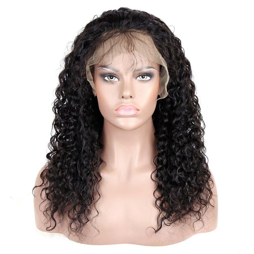 Glueless Loose Curly Human Hair 13 x 6 Lace Front Wigs 5