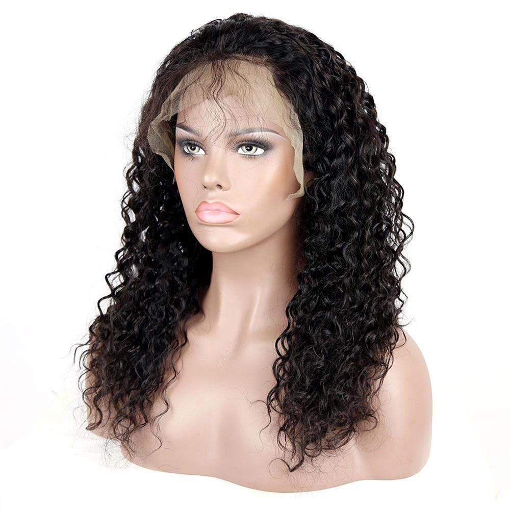 Glueless Loose Curly Human Hair 13 x 6 Lace Front Wigs 7