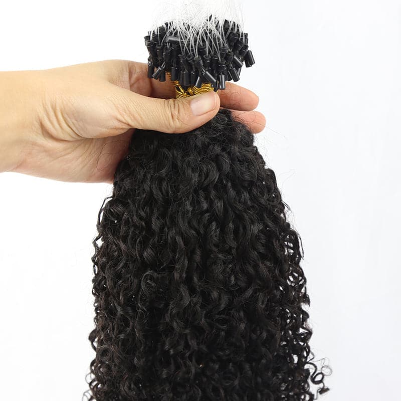 Micro loop hair extensions for black hair