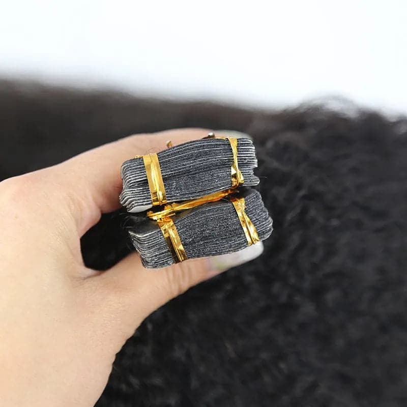 kinky straight tape in hair extensions wholesale