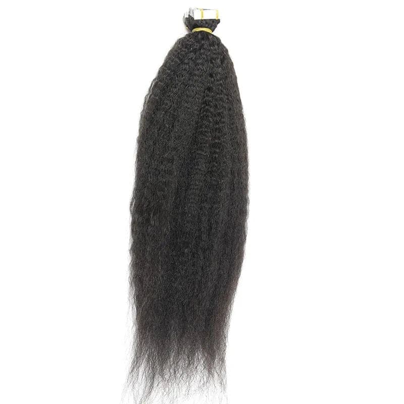 kinky straight tape in hair extensions