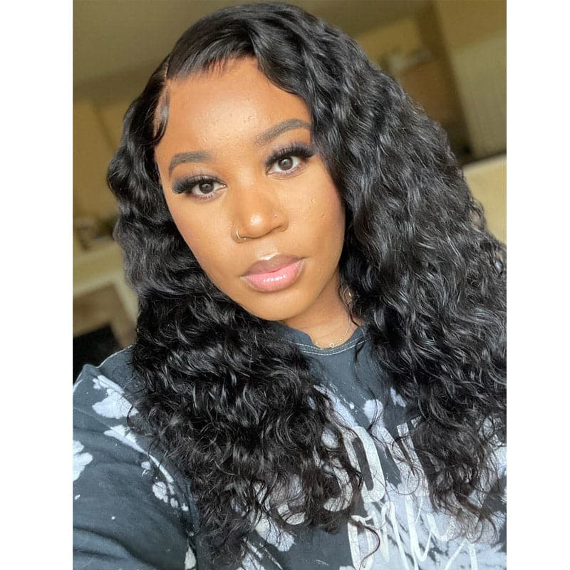 clear lace loose wave 13x6 lace front wig human hair