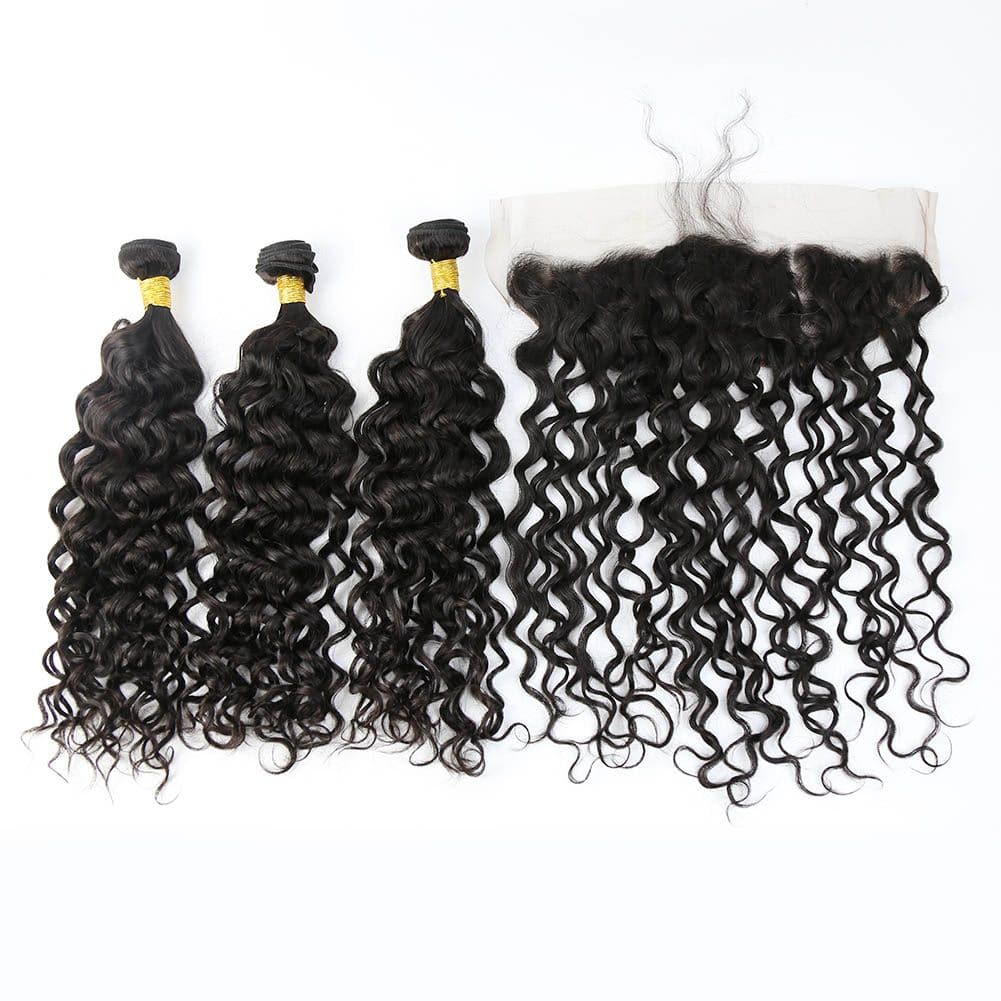 Natural Wave Bundles with 13x4 Lace Frontal