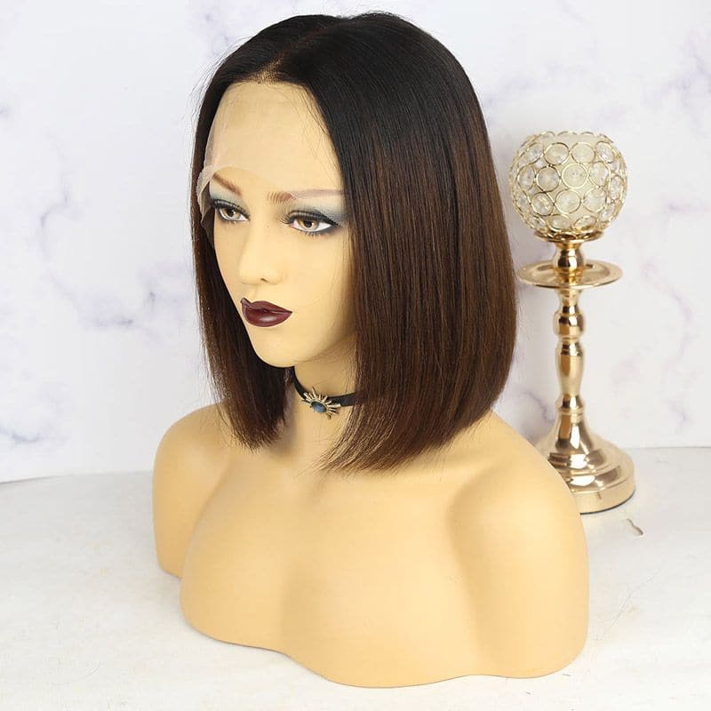 Chocolate Straight 13 x 6 Lace Front Bob Wigs