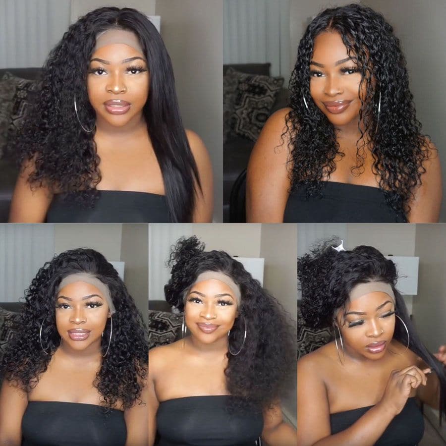 Water Wave 360 Lace Frontal Wigs Human Hair AOB08 review2
