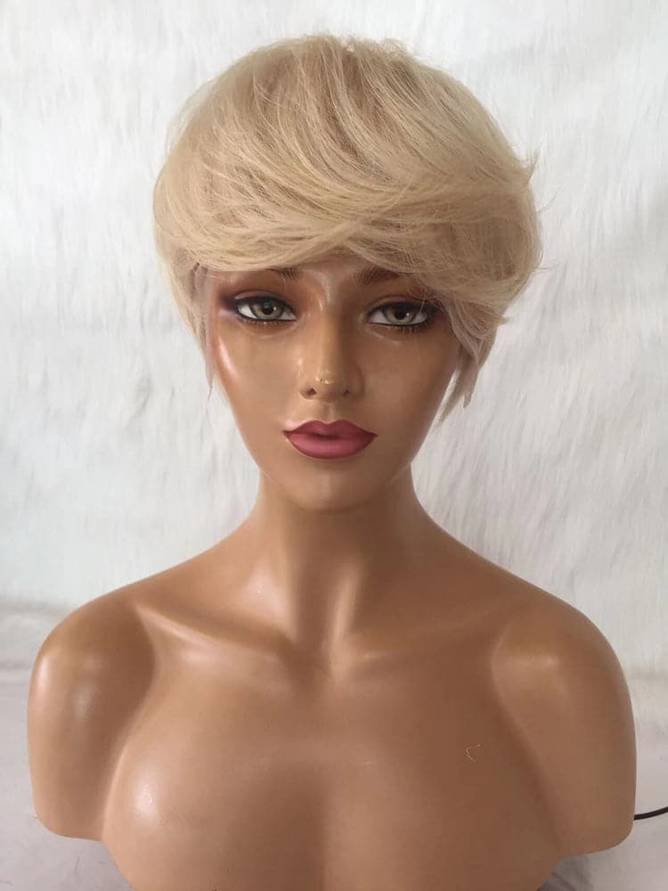 blonde short lace front wig natural wave pixie cut 02