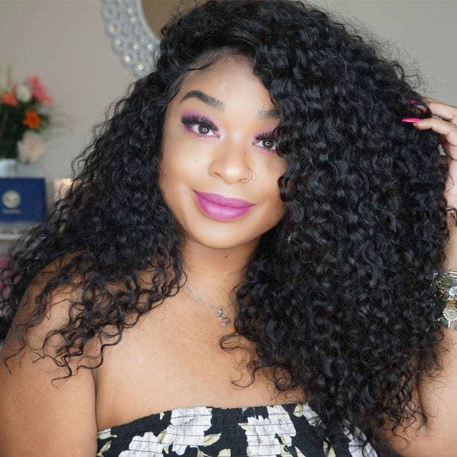 Deep Curly Human Hair 13x4 Lace Front Wigs 01