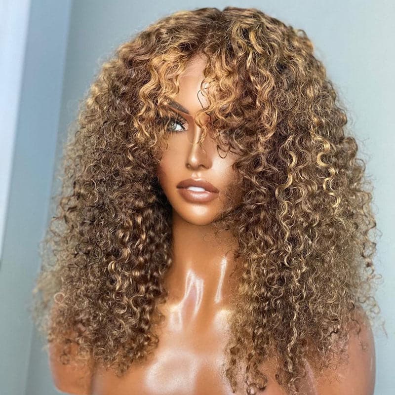 emma highlighted curly 5x5 lace closure wig 1