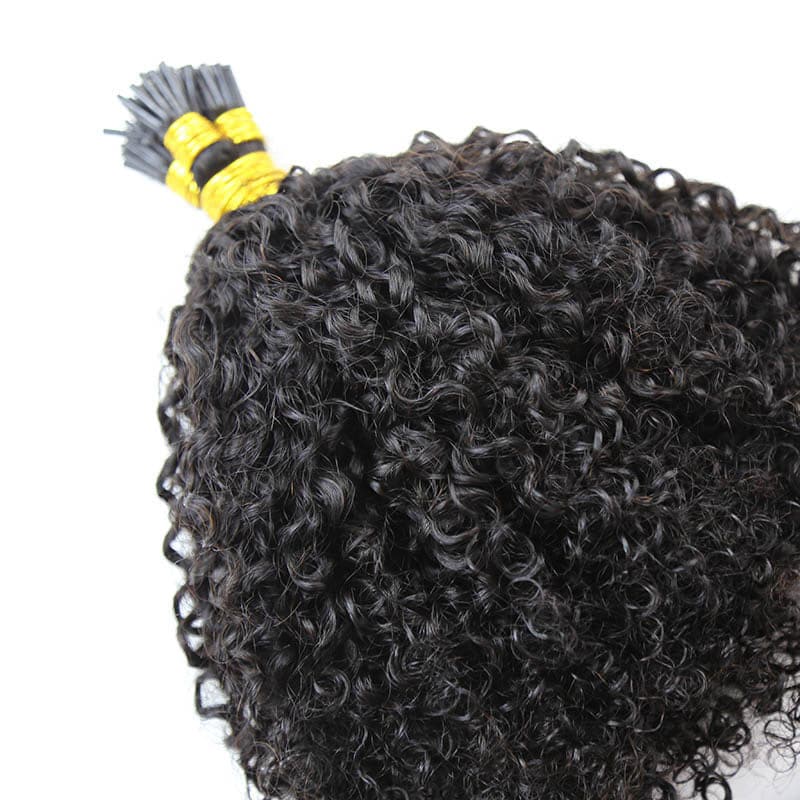 Affordable Multi-Textured Kinky Curly I Tip Hair Extensions