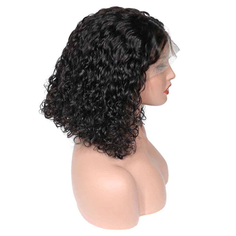 Water Wave Human Hair 13x4 Lace Front Bob Wigs 02