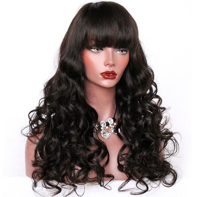 Body Wave Lace Front Wigs Human Hair with Bang 02