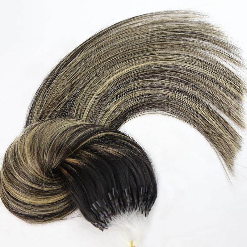 Ombre blonde micro loop hair