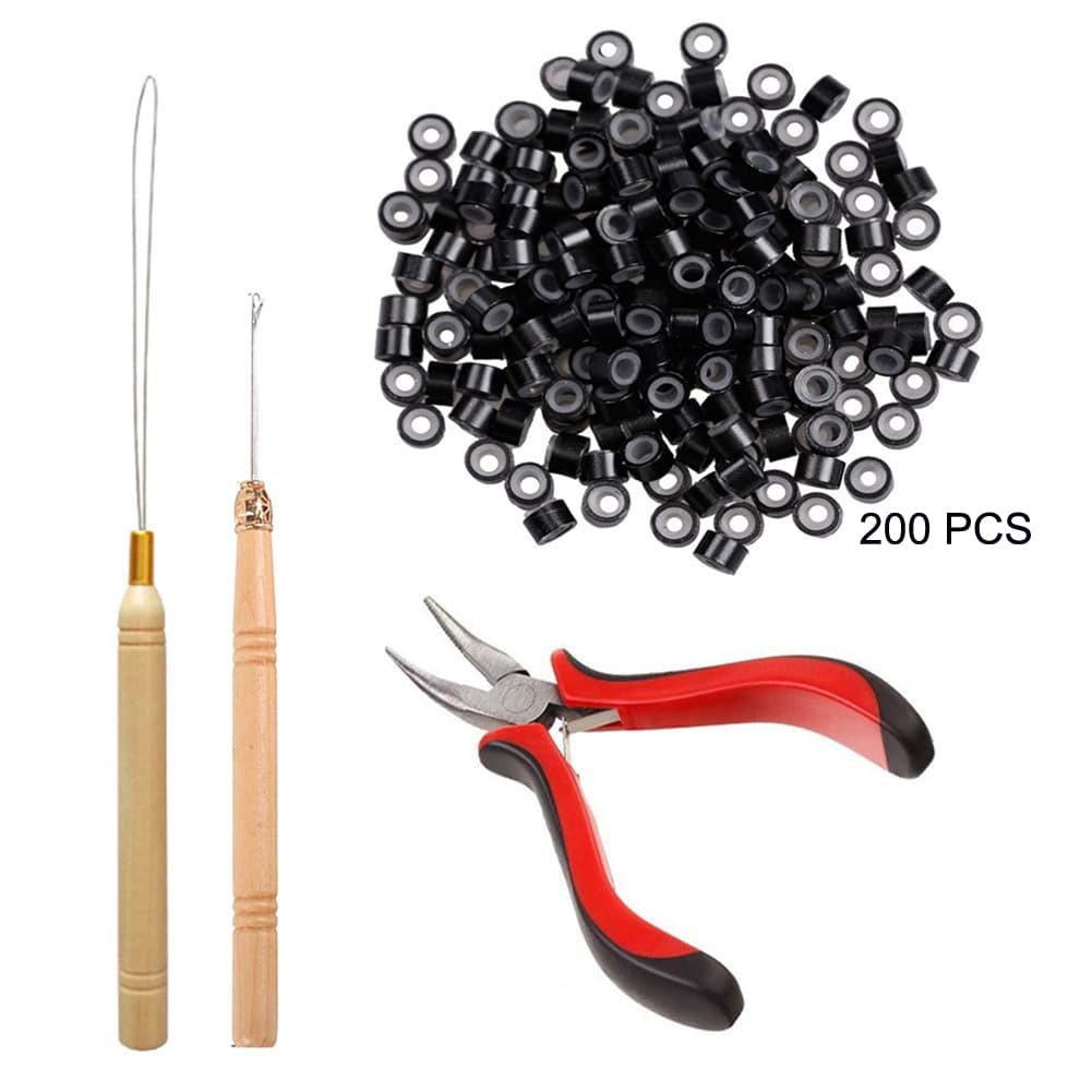 Hair Extension Tools Micro Links Beads Closer Pliers Puller Hook