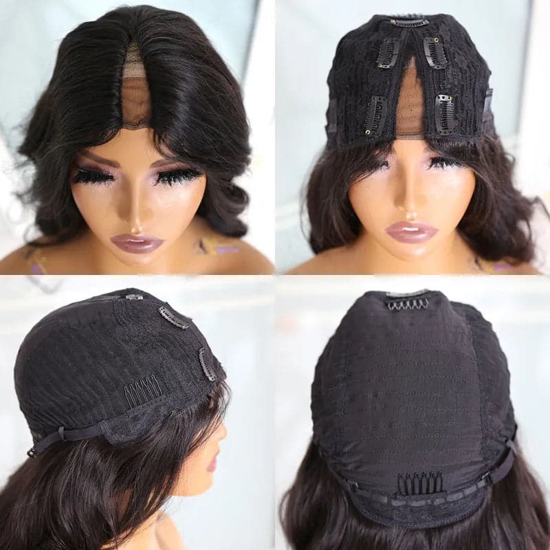 v part wig cap construction