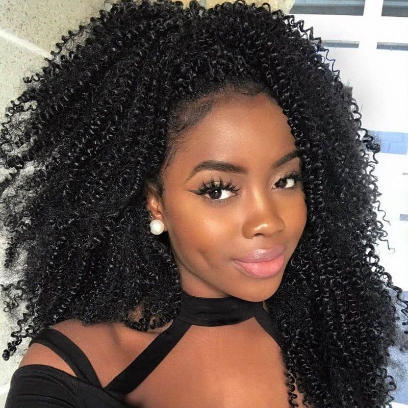 Kinky Curly Human Hair Full Lace Wig 6