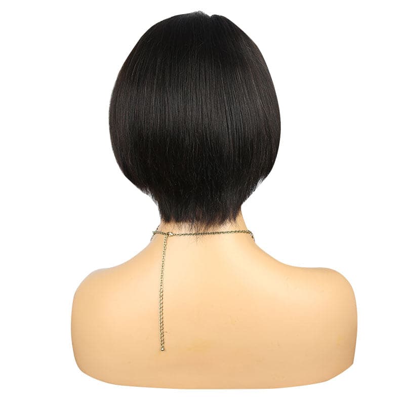 13x6 right part straight pixie bob lace front wig