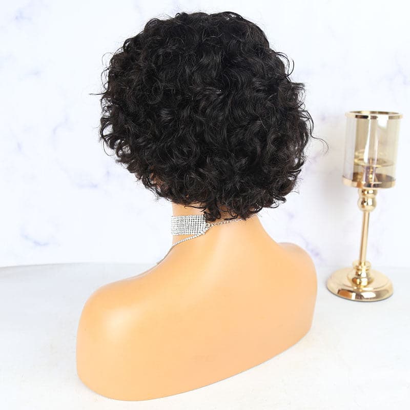 Water Wave Short Pixie Cut 13x6 Lace Front Wig BOB65 Review
