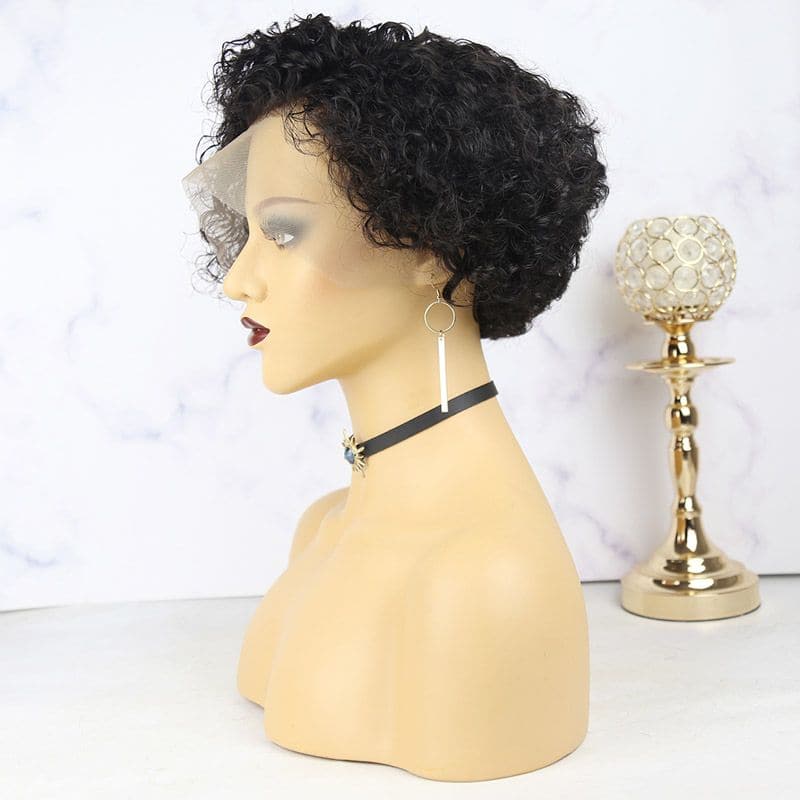 Deep Curly Pixie Cut 13x4 Lace Front Wig 03