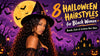 Halloween hairstyles for Black women featuring creative braids, voluminous curls, and costume-inspired hair looks for a stylish Halloween celebration.