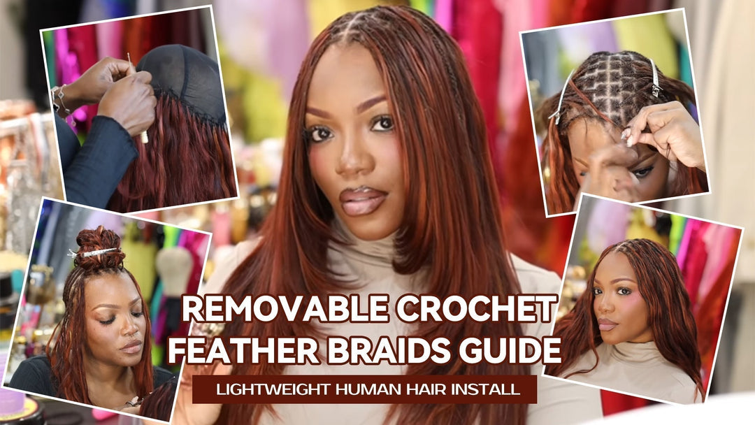 Removable Crochet Feather Braids Guide – Lightweight Human Hair Install Inspired by Tiara Monet’s Miracle Knots