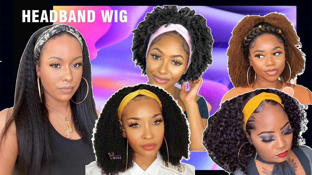 Human Hair Headband Wigs For Black Women - Ywigs
