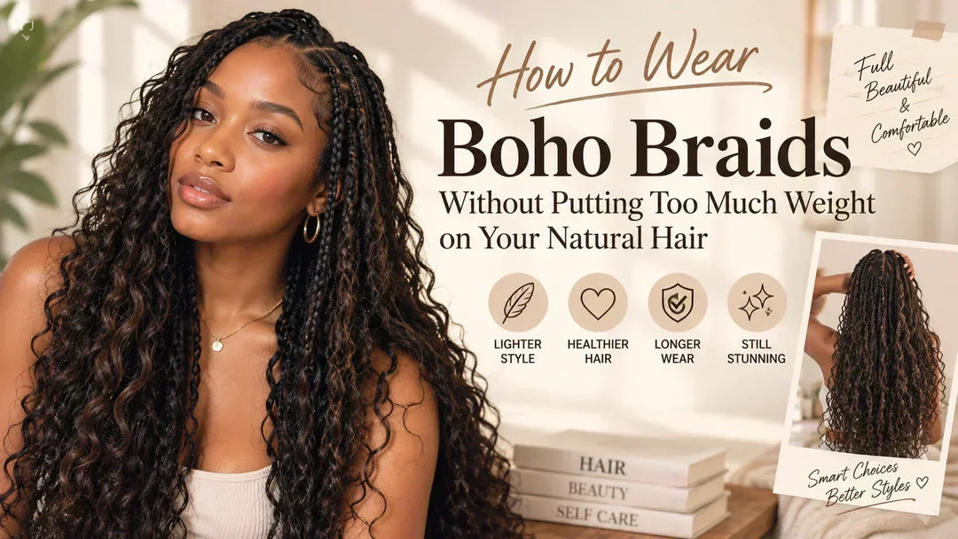 How to Wear Boho Braids Without Putting Too Much Weight on Your Natural Hair