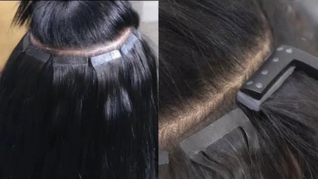 How to perfectly place tape ins on natural hair