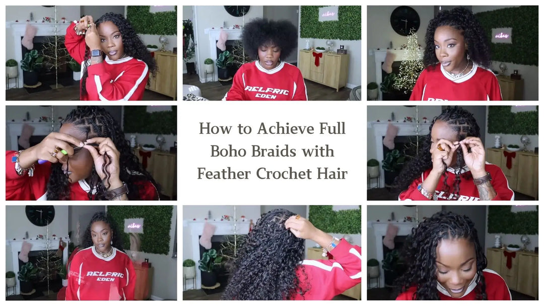 How to Achieve Full Boho Braids with Feather Crochet Hair