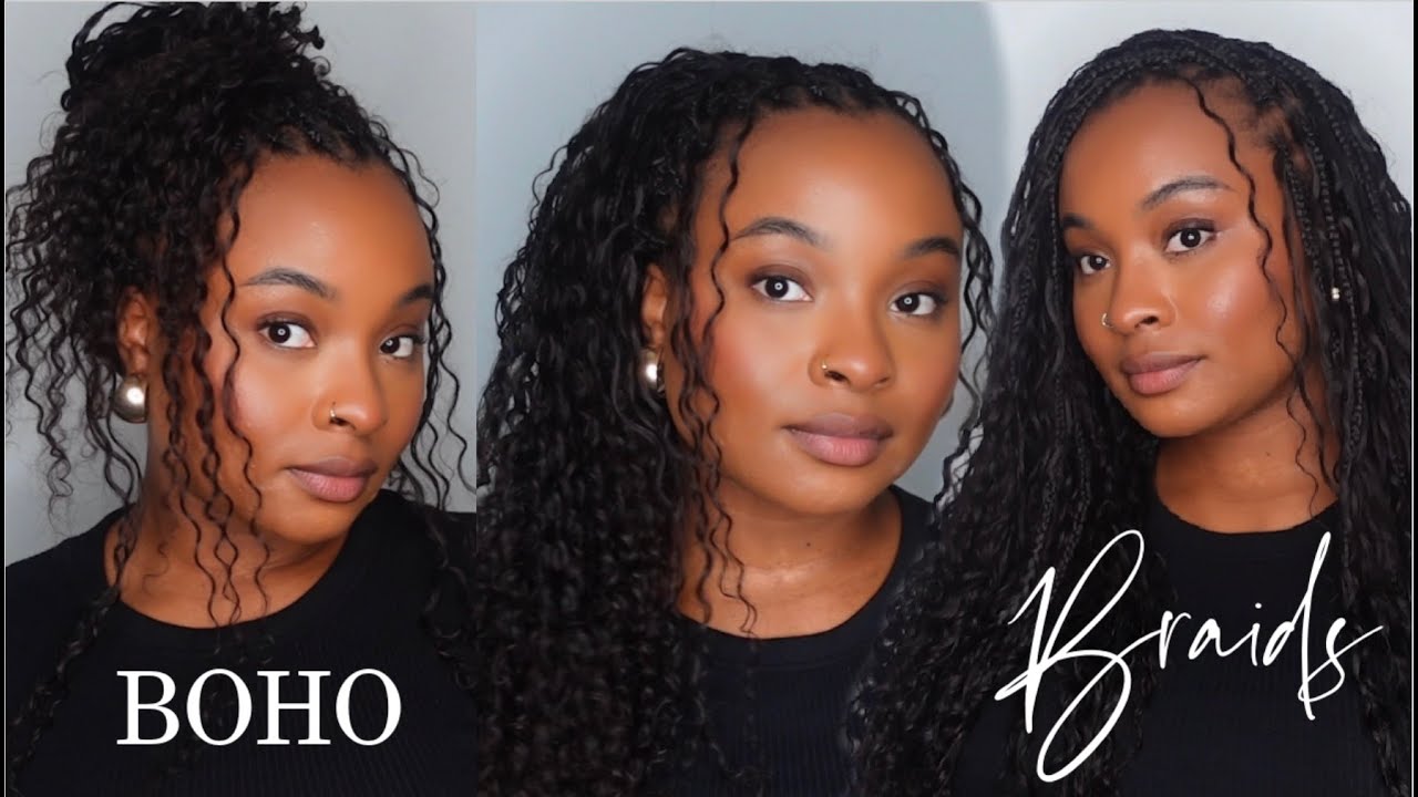 First Time Doing Knotless Boho Braids On Myself | I’m Obsessed