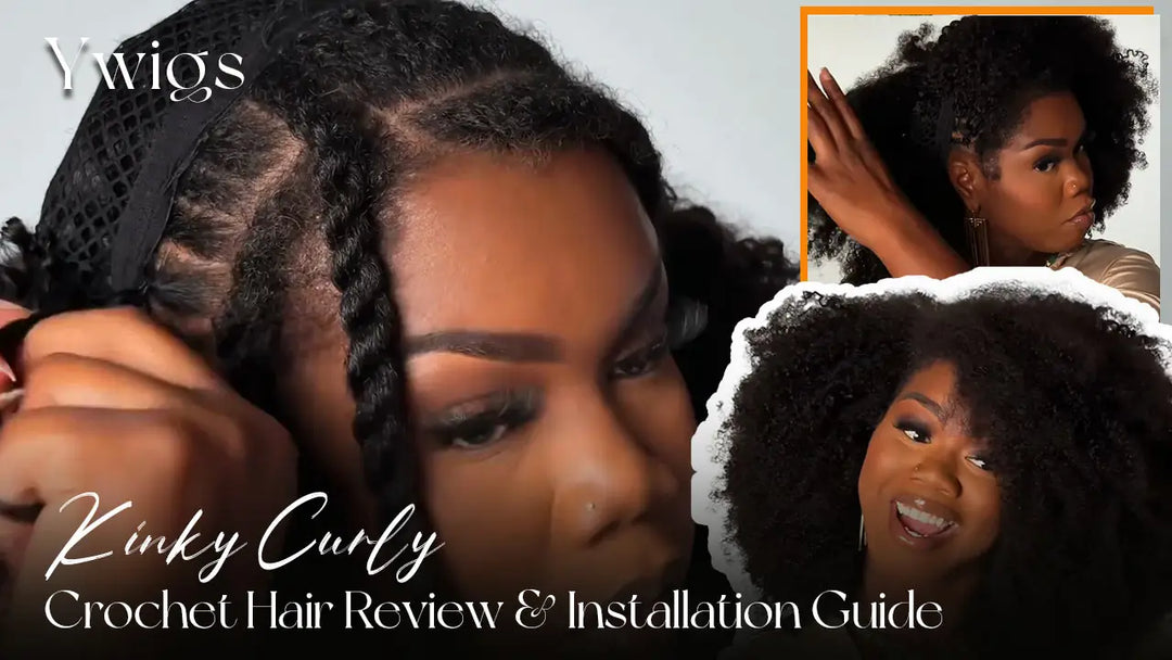 Ywigs Kinky Curly Crochet Hair Review & Installation Guide